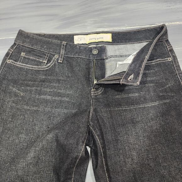 Ann Taylor Loft Curvy Boot Bootcut Distressed Black Size 8 - Picture 5 of 9
